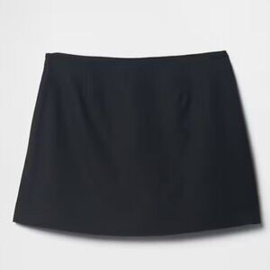 GAP Black Linen Blend Mini Skort